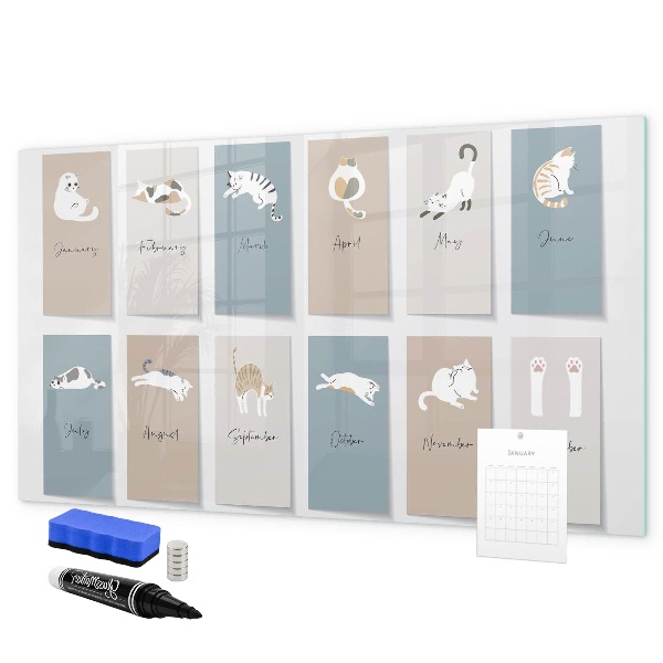 Tablă magnetică de scris Un calendar creativ pentru fiecare anotimp