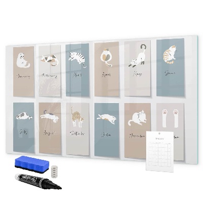 Tablă magnetică de scris Un calendar creativ pentru fiecare anotimp