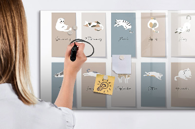 Tablă magnetică de scris Un calendar creativ pentru fiecare anotimp