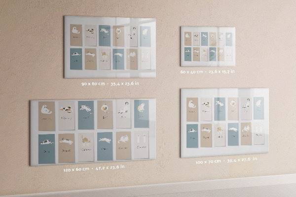 Tablă magnetică de scris Un calendar creativ pentru fiecare anotimp