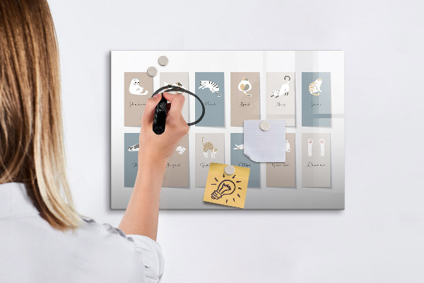 Tablă magnetică de scris Un calendar creativ pentru fiecare anotimp