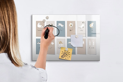 Tablă magnetică de scris Un calendar creativ pentru fiecare anotimp