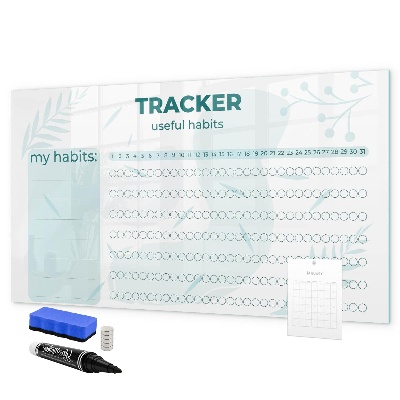 Tablă cu marker Urmărirea obiceiurilor utile în fiecare zi