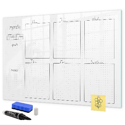 Tablă cu marker Planificator lunar cu spațiu pentru fotografii