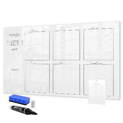 Tablă cu marker Planificator lunar cu spațiu pentru fotografii