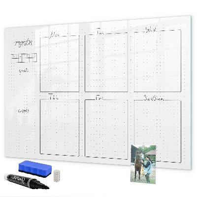 Tablă cu marker Planificator lunar cu spațiu pentru fotografii