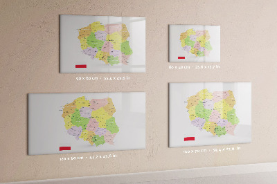 Tablă cu marker Hartă interactivă a Poloniei pentru personalizare