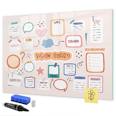 Tablă magnetică de scris Inspirație creativă și panou cu obiective
