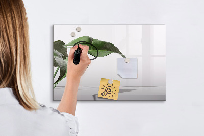 Tablă magnetică de scris Plante și amintiri pe perete