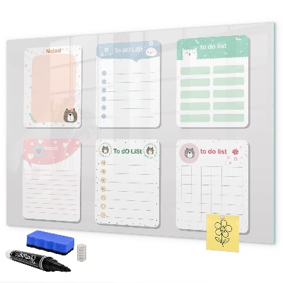 Tablă cu marker Organizator de teme și notițe