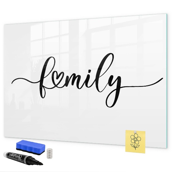 Tablă cu marker Amintiri de familie pe perete