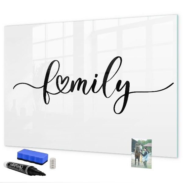 Tablă cu marker Amintiri de familie pe perete