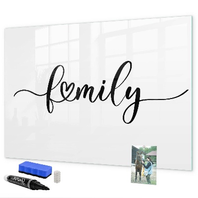 Tablă cu marker Amintiri de familie pe perete