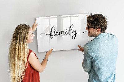 Tablă cu marker Amintiri de familie pe perete