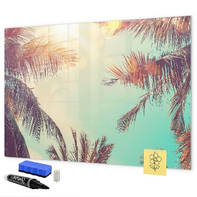 Tablă magnetică de scris Amintiri de vară într-un stil tropical