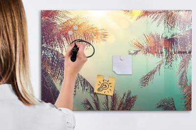 Tablă magnetică de scris Amintiri de vară într-un stil tropical