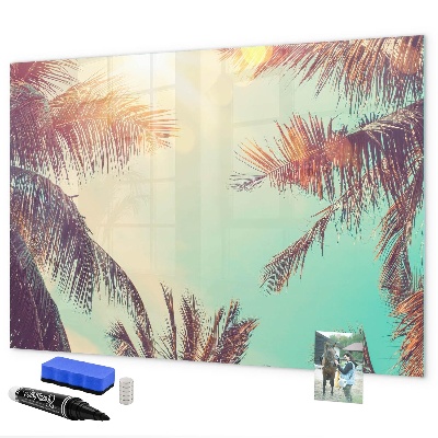 Tablă magnetică de scris Amintiri de vară într-un stil tropical