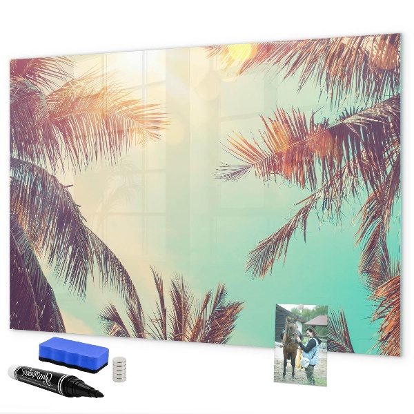 Tablă magnetică de scris Amintiri de vară într-un stil tropical