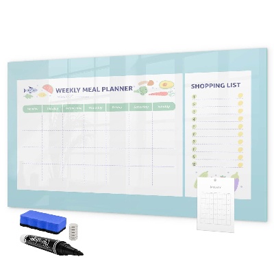 Tablă magnetică de scris Planificator de mese și listă de cumpărături