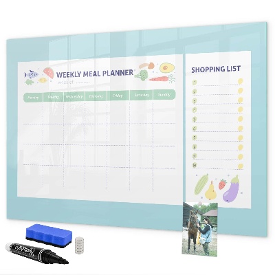 Tablă magnetică de scris Planificator de mese și listă de cumpărături
