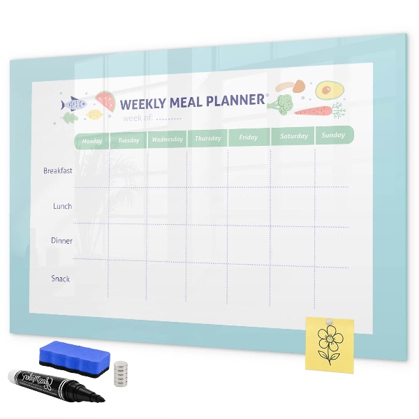 Tablă cu marker Planificator de mese pentru fiecare săptămână