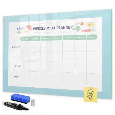 Tablă cu marker Planificator de mese pentru fiecare săptămână