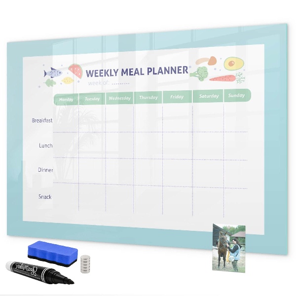 Tablă cu marker Planificator de mese pentru fiecare săptămână