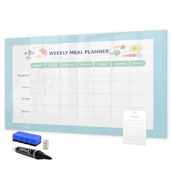 Tablă cu marker Planificator de mese pentru fiecare săptămână