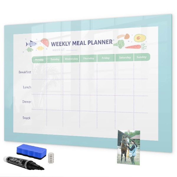 Tablă cu marker Planificator de mese pentru fiecare săptămână