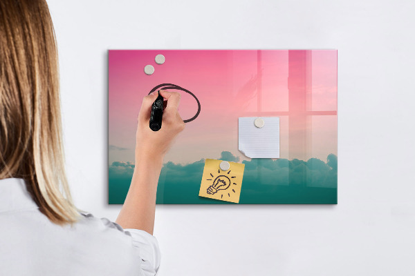 Tablă magnetică de scris O tablă colorată pentru notițe și fotografii