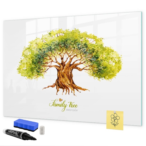 Tablă cu marker Arbore genealogic cu spațiu pentru fotografii