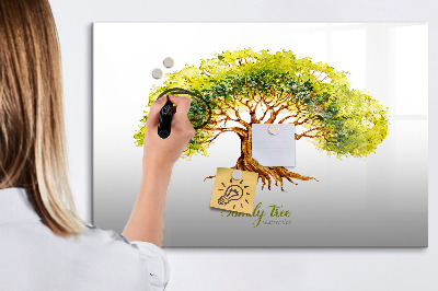 Tablă cu marker Arbore genealogic cu spațiu pentru fotografii