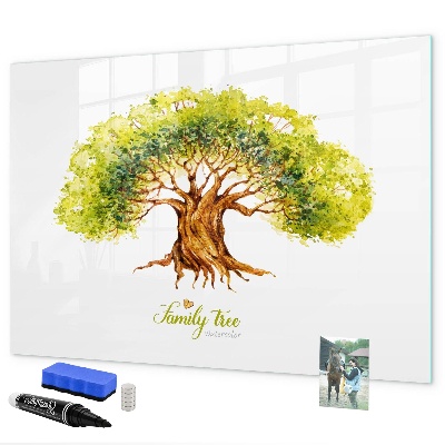 Tablă cu marker Arbore genealogic cu spațiu pentru fotografii