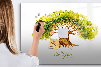 Tablă cu marker Arbore genealogic cu spațiu pentru fotografii