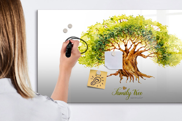 Tablă cu marker Arbore genealogic cu spațiu pentru fotografii