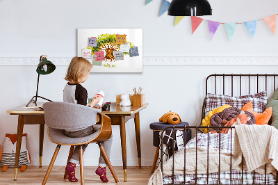 Tablă cu marker Arbore genealogic cu spațiu pentru fotografii