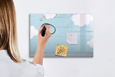 Tablă cu marker Distracție cu nori și fotografii