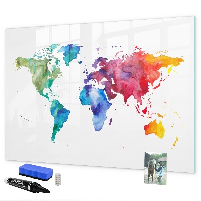 Tablă cu marker O hartă colorată pentru amintiri și notițe