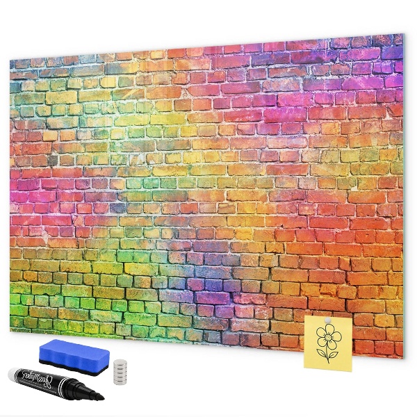 Tablă magnetică de scris Un perete colorat cu spațiu pentru fotografii