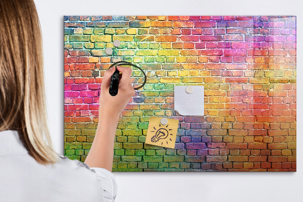 Tablă magnetică de scris Un perete colorat cu spațiu pentru fotografii