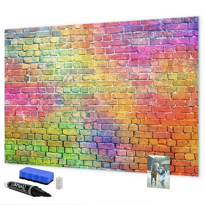 Tablă magnetică de scris Un perete colorat cu spațiu pentru fotografii