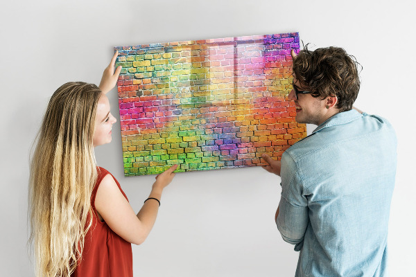 Tablă magnetică de scris Un perete colorat cu spațiu pentru fotografii