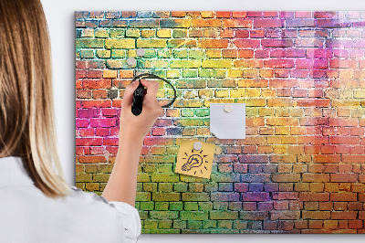 Tablă magnetică de scris Un perete colorat cu spațiu pentru fotografii