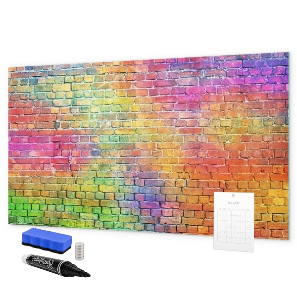 Tablă magnetică de scris Un perete colorat cu spațiu pentru fotografii