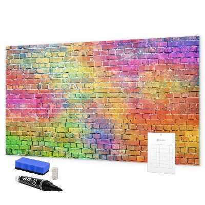 Tablă magnetică de scris Un perete colorat cu spațiu pentru fotografii