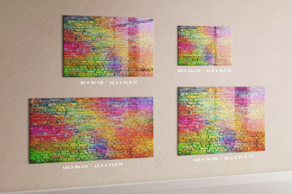 Tablă magnetică de scris Un perete colorat cu spațiu pentru fotografii