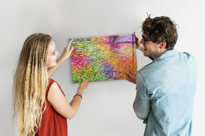 Tablă magnetică de scris Un perete colorat cu spațiu pentru fotografii