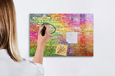 Tablă magnetică de scris Un perete colorat cu spațiu pentru fotografii