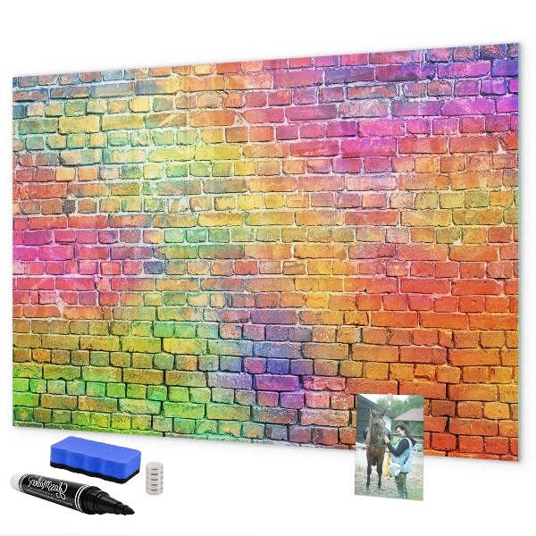 Tablă magnetică de scris Un perete colorat cu spațiu pentru fotografii