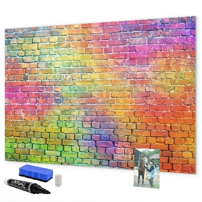 Tablă magnetică de scris Un perete colorat cu spațiu pentru fotografii